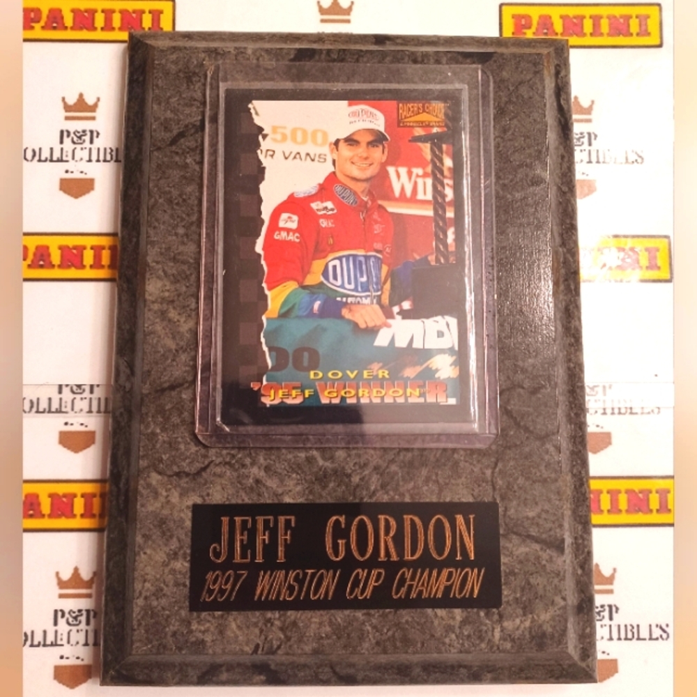 Jeff Gordon #24 Nascar 🏁 Racing Trading Card on Plaque 🏎 Winston Cup Champion